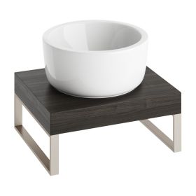 Abacus Concept Cloud 50cm Lava Shelf with Brushed Stainless Steel Towel Hangers