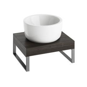 Abacus Concept Cloud 50cm Lava Shelf with Matt Anthracite Stainless Steel Towel Hangers