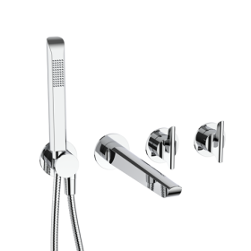 Crosswater Module Foile 2 Handle with Bath Spout & Handshower Chrome