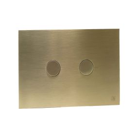 Just Taps Brushed Brass Metal Pneumatic Flush Plate