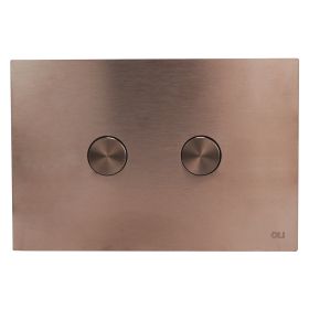 Just Tap Brushed Bronze Metal Pneumatic Flush Plate