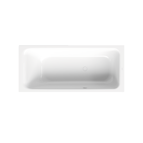 Bette Select with side overflow 1600×700mm foot end right/overflow front, Rectangular Standard Bathtub White
