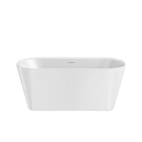 Crosswater Carne Free Standing 1500 x 750mm Petite Bath-White Gloss