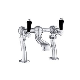 Just Taps Grosvenor Black Lever Deck Mounted Bath Filler