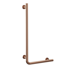 Crosswater Right Angle Grab Bar-Brushed Bronze