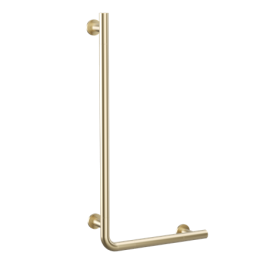 Crosswater Right Angle Grab Bar-Brushed Brass