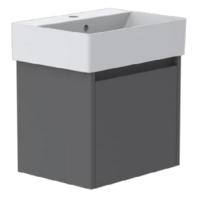 GSI Kube X 50 x 47 1 Drawer Vanity Unit-Gloss White