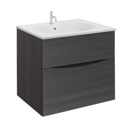 Crosswater Glide II 600 Double Drawer Unit with Matt White Basin