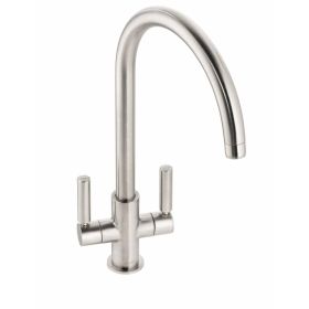 Abode Globe Monobloc Kitchen mixer Tap Brushed Nickel