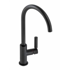 Abode Globe Single Lever Kitchen mixer Tap Matt Black