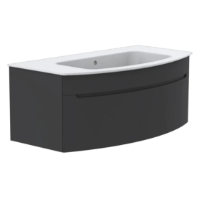 GSI Pura Curved 102 x 49 1 Drawer Vanity Unit