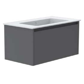 GSI Pura 82 x 46 1 Drawer Vanity Unit-Pacific Walnut