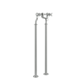 Just Taps Grosvenor Cross Chrome Floorstanding Bath Filler with Kit