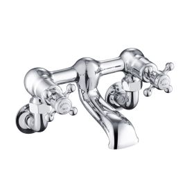 Just Taps Grosvenor Cross Chrome Wall Mounted Bath Filler