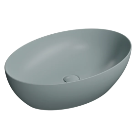 GSI Pura 60 x 42 Countertop Washbasin Oval-Matt Ghiaccio
