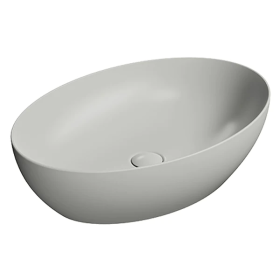 GSI Pura 60 x 42 Countertop Washbasin Oval-Matt Cenere