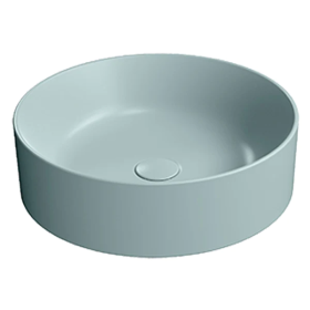 GSI Kube X 45 Round Countertop Washbasin-Matt Ghiaccio
