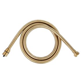 Just Taps Vos 1.50m Metal Hose-Brushed Brass