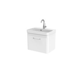 Saneux HYDE 55cm 1 drawer wall mounted unit - Matt White