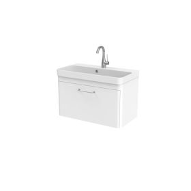 Saneux HYDE 70cm 1 drawer wall mounted unit - Matt White