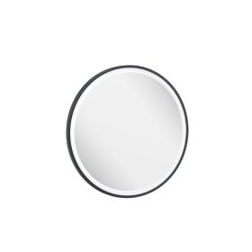 Abacus Round 60cm Led Lit  Mirror with Heat Pad - Matt Anthracite Surround