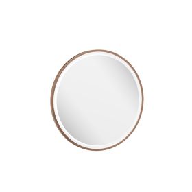 Abacus Round 60cm Led Lit  Mirror with Heat Pad - Brushed Bronze Surround