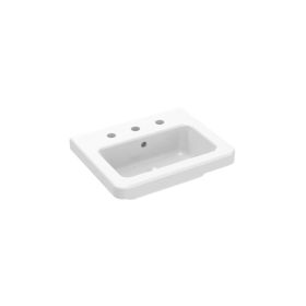 Saneux INDIGO 50x40cm washbasin 3TH - European / Alpine White