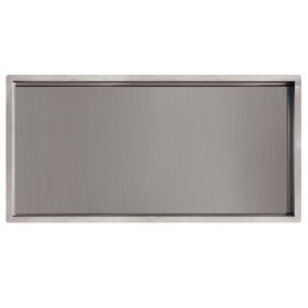 Just Taps Inox Brushed Stainless Steel Shower Niche 600×300mm
