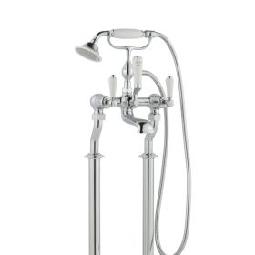 Just Taps Grosvenor Lever Chrome Floorstanding Bath Shower Mixer