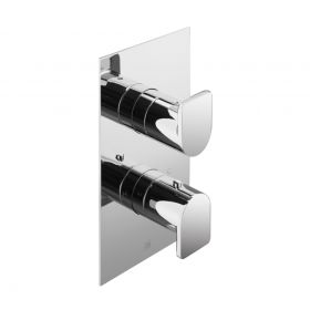 Just Taps Form Thermostatic Concealed 2 Outlet Shower Valve Dual Handle Chrome