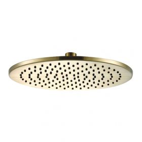 Just taps Vos Round Fixed Overhead Shower 250mm-Brushed Brass