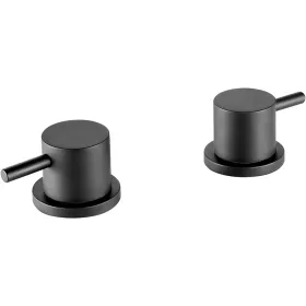 Just Taps Vos Deck Panel Valves Pair-Matt Black