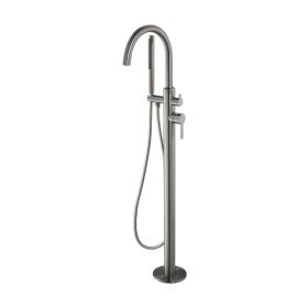 Just Taps KONO Floor standing bath shower mixer with kit Brushed Black
