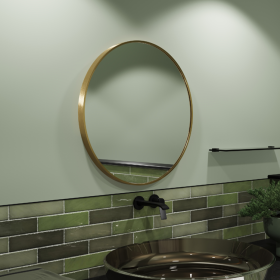 Origins Living Lomax Round Mirror Gold