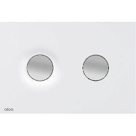 Alca Dot Dot flush plate - matt white/matt chrome