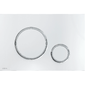 Alca thin flush plate (round) - polished/matt chrome