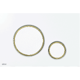Alca thin flush plate (round) - white/gold