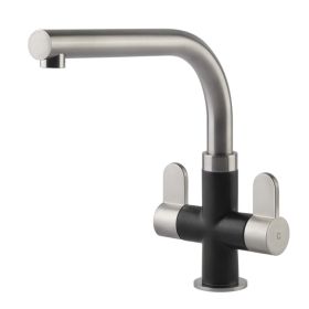 Clearwater Miram Mono Kitchen mixer Tap Brushed Nickel / Nero