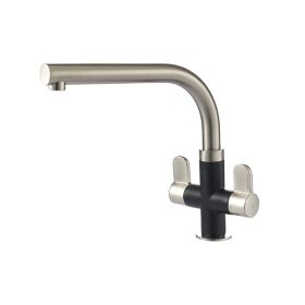 Clearwater Miram Mono Kitchen mixer Tap Brushed Nickel / Onyx