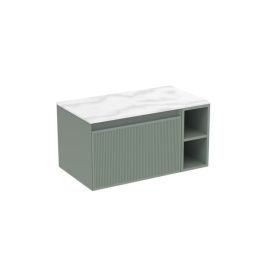 Saneux MONUMENT 80cm Kit - 60cm 1 Drawer wall mounted unit & 20cm Spacers - Matt Sage