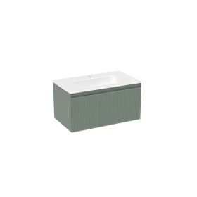 Saneux MONUMENT 80cm 1 drawer wall mounted unit - Matt Sage