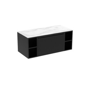 Saneux MONUMENT 100cm Kit - 60cm 1 Drawer wall mounted unit & 2 x 20cm Spacers - Matt Black