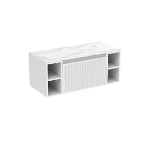 Saneux MONUMENT 100cm Kit - 60cm 1 Drawer wall mounted unit & 2 x 20cm Spacers - Matt White