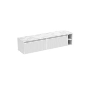 Saneux MONUMENT 180cm Kit - 2 x 80cm 1 Drawer wall mounted unit & 20cm Spacers - Matt White