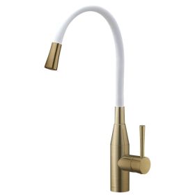 Clearwater Morpho hose only Brushed Brass / White