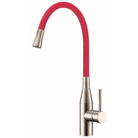 Clearwater Morpho hose only Brushed Nickel / Red