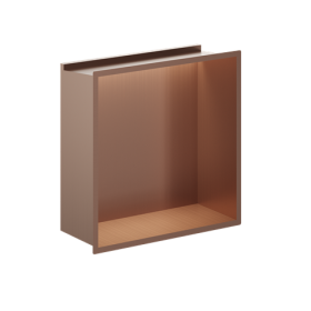 Crosswater Shower Niche With LED Light 305 x 305mm-Brushed Bronze