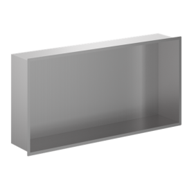 Crosswater Non Lit Shower Niche 610 x 305mm-Brushed Stainless Steel