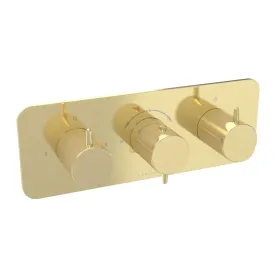 Saneux EDEN 3 way handles & plate finish kit in landscape (for ED021L.BB) - Brushed Brass (PVD)