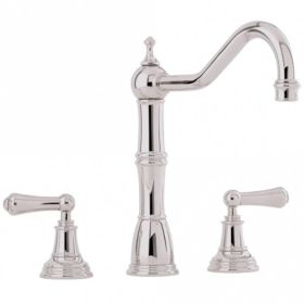 Perrin & Rowe Provence 3hole with levers Kitchen mixer Tap Pewter (Alsace)